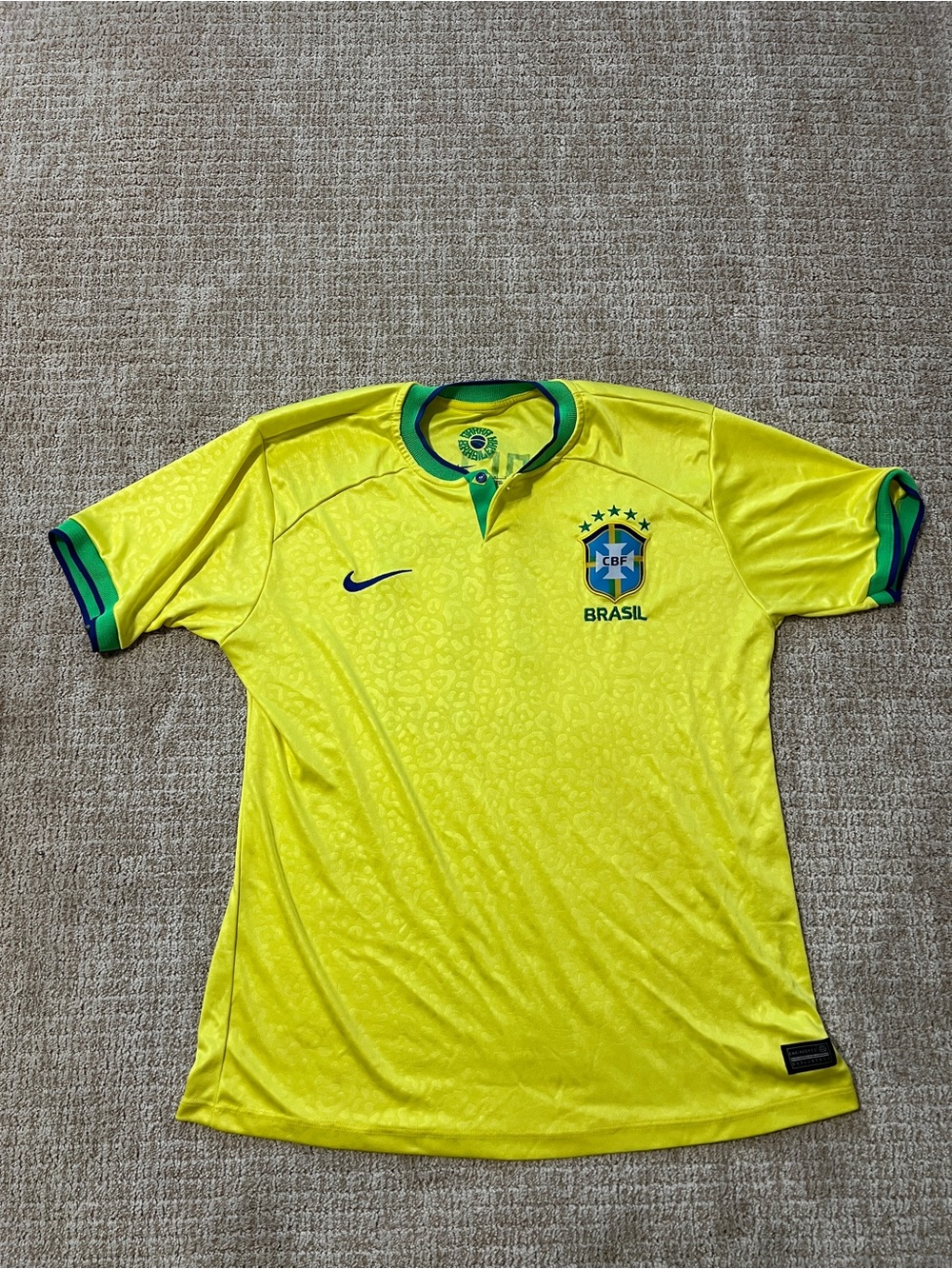 Nike Brazil Men’s Yellow Home Soccer Jersey Embroidered